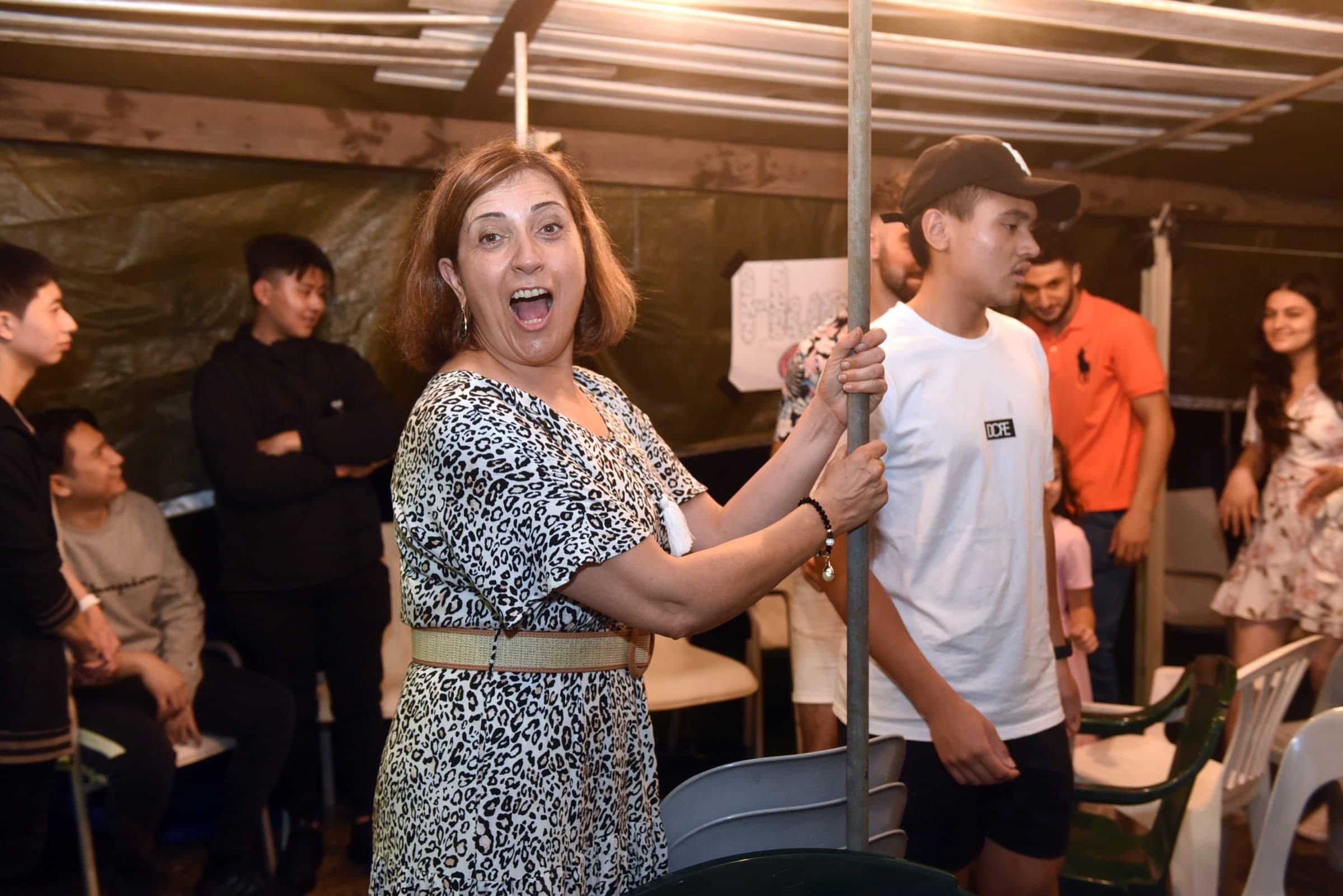Mum, mid-laugh